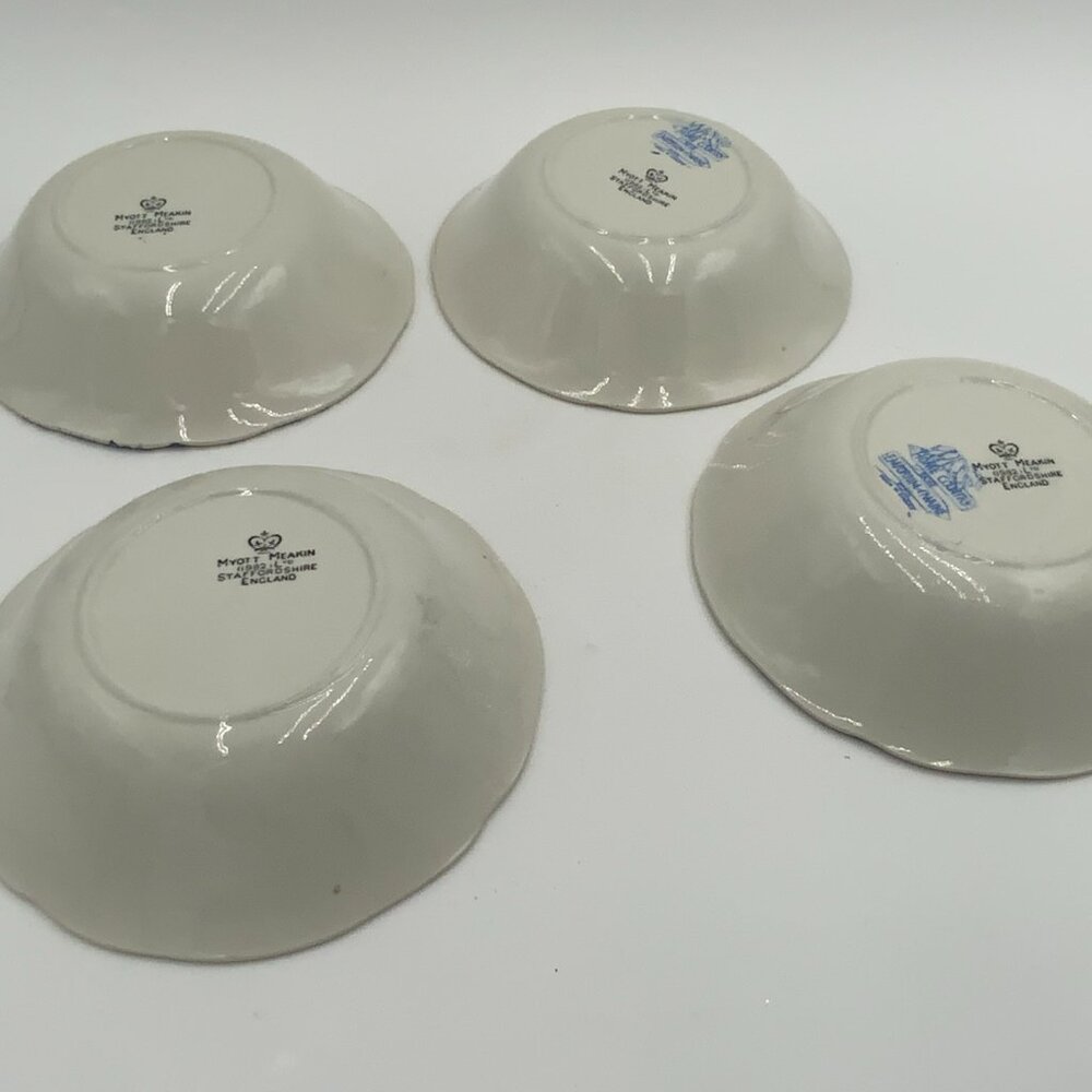4 Emporium of Maine "Home Country" Myott Meakin Blue and White Bowls 6 1/4" - Picture 7 of 10